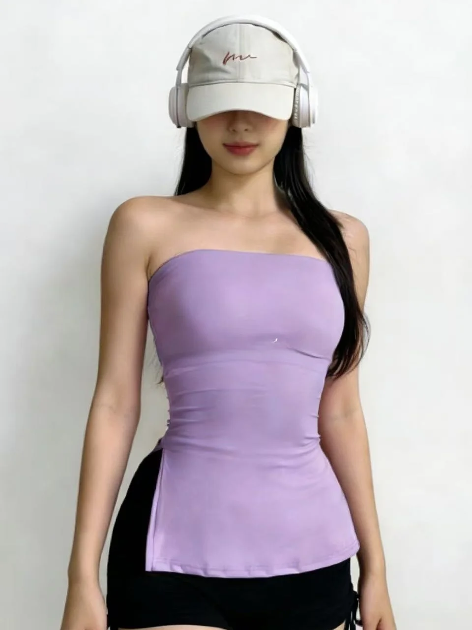

Treasure Girl Summer One Shoulder Sports Fitness Slimming Anti-Slip Yoga Sexy Girl with Chest Pad Nylon Spandex No Sleeve