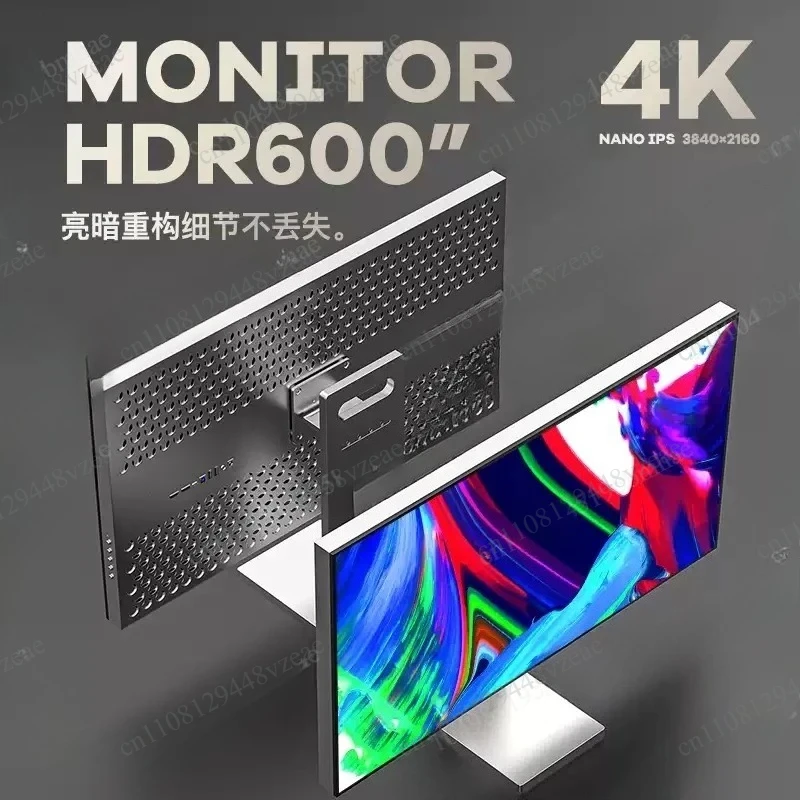 Designer External Screen for MAC 27-Inch 4K Mirror Monitor, Full Aluminum Alloy Body
