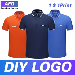 Customized summer polo shirts, overalls, short-sleeved overalls, T-shirts, custom-made cultural shirts, embroidered logo.