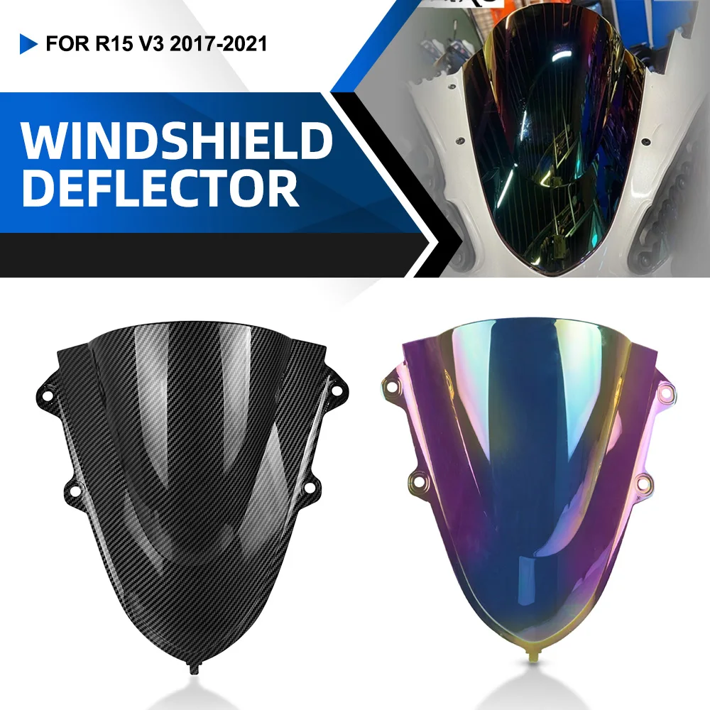 

R15V3 Motorcycle Sport Racing Windshield WindScreen Deflector Visor Viser Accessories FOR YAMAHA R15 V3 2017 2018 2019 2020 2021