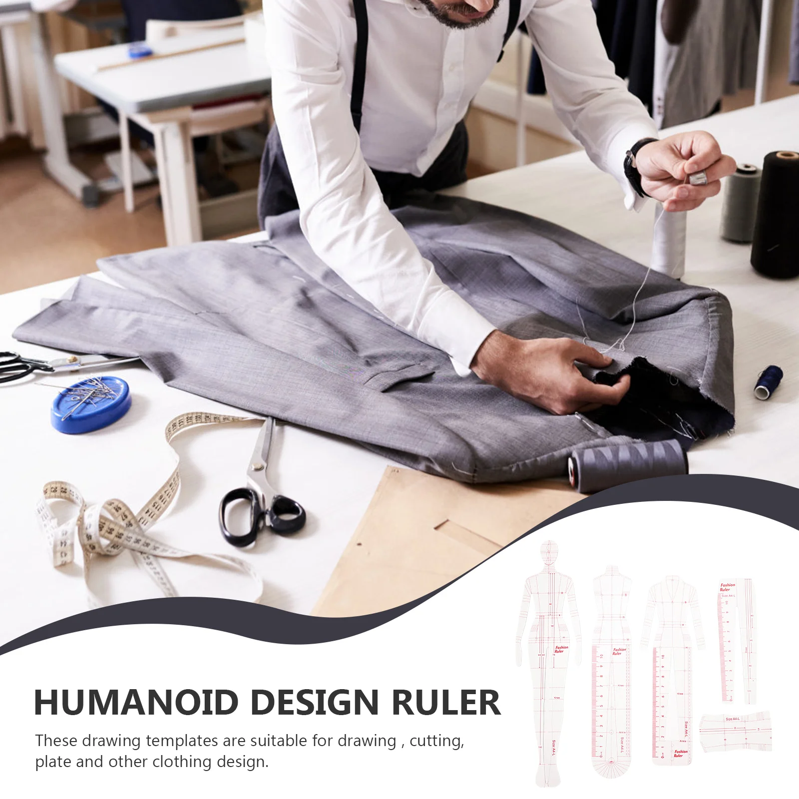 Modelo régua diy retalhos alfaiate artesanato ferramenta roupas amostra corte costura design humanóide precisão estofando réguas