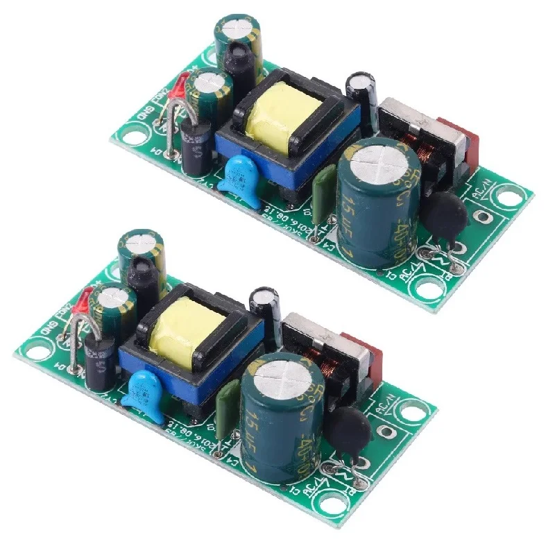 2Pcs AC to DC Switching Power Supply Module 24V 500mA Output for Industrial Use Input AC 85-265V Compact 66x31x21mm