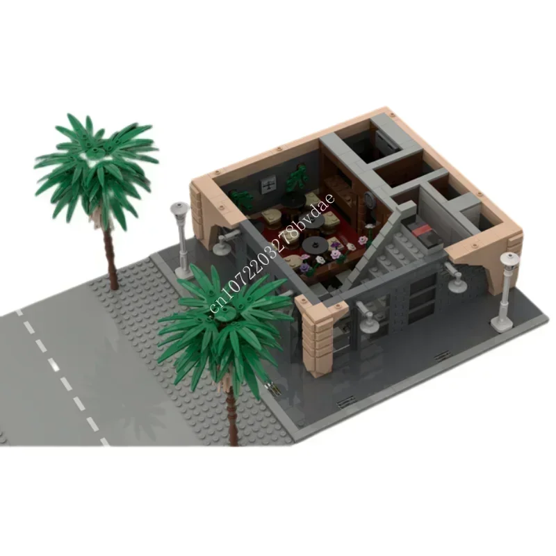 2569PCS Aangepaste MOC Modulaire Moderne Bioscoop street view Bouwstenen Bakstenen Kinderen verjaardag speelgoed kerstcadeaus