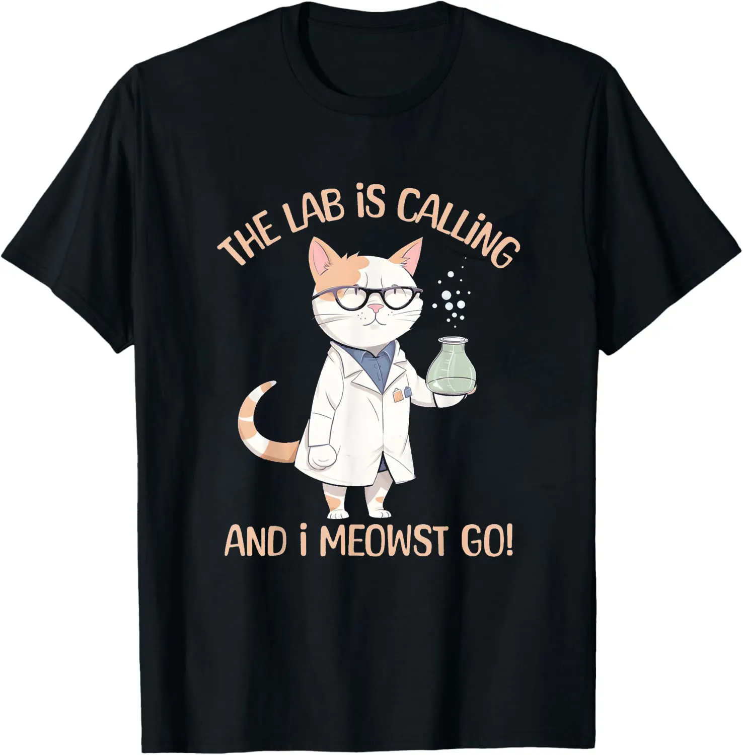 Cation - Funny Chemistry Humor Science Teacher Cat Pun T-Shirt Graphic T Shirts Vintage Casual Fashion Streetwear O-neck Tops