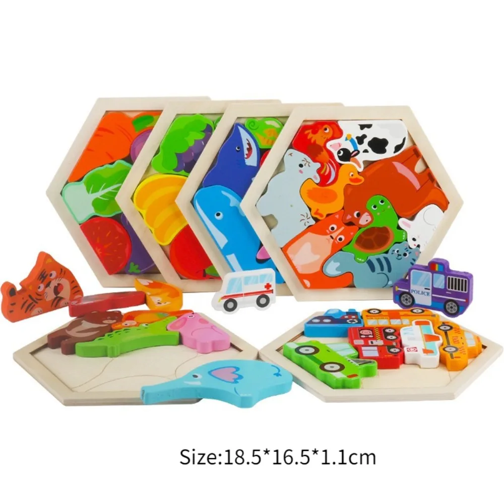 الألغاز الخشبية الكرتون الإبداعية شكل نمط كتلة الألغاز دعابة الدماغ لعبة تعلم تعليمية ثلاثية الأبعاد لعبة الذكاء المنطقي للسفر