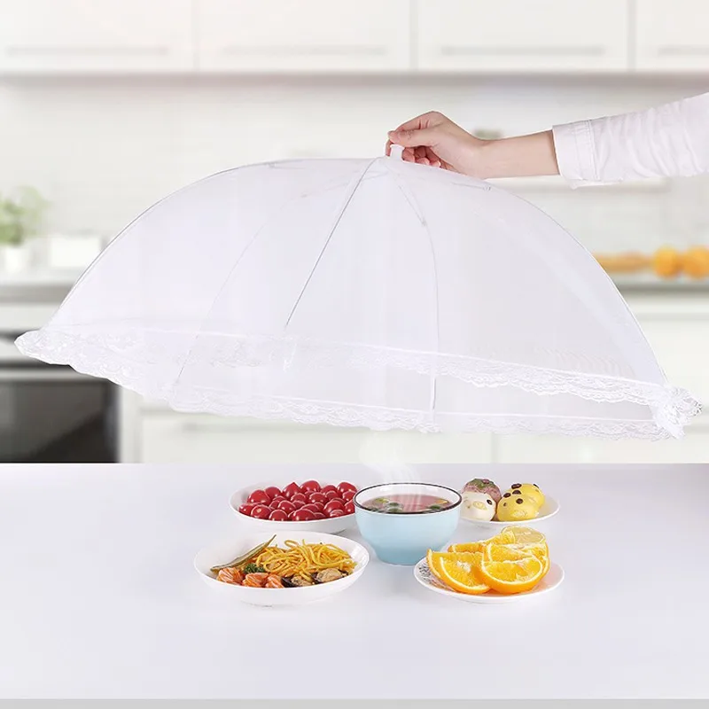 Foldable Mesh Food Cover Multifunctional Outdoor Picnic Net Food Tent Camping Insect Screen Collapsible Dish Cover for Home