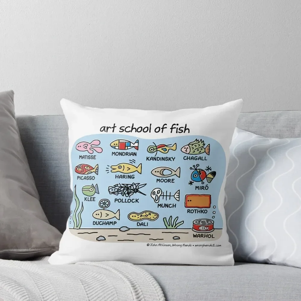 

art school of fish Throw Pillow Decorative Pillow Covers For Sofa Sofa Cover pillow