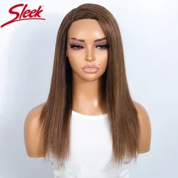 Sleek P4/30 Highlight Human Hair Wigs For Women 100% Real Ready To Wear Lace Front Wigs 16 Inch Straight Brazilian Hair Wigs