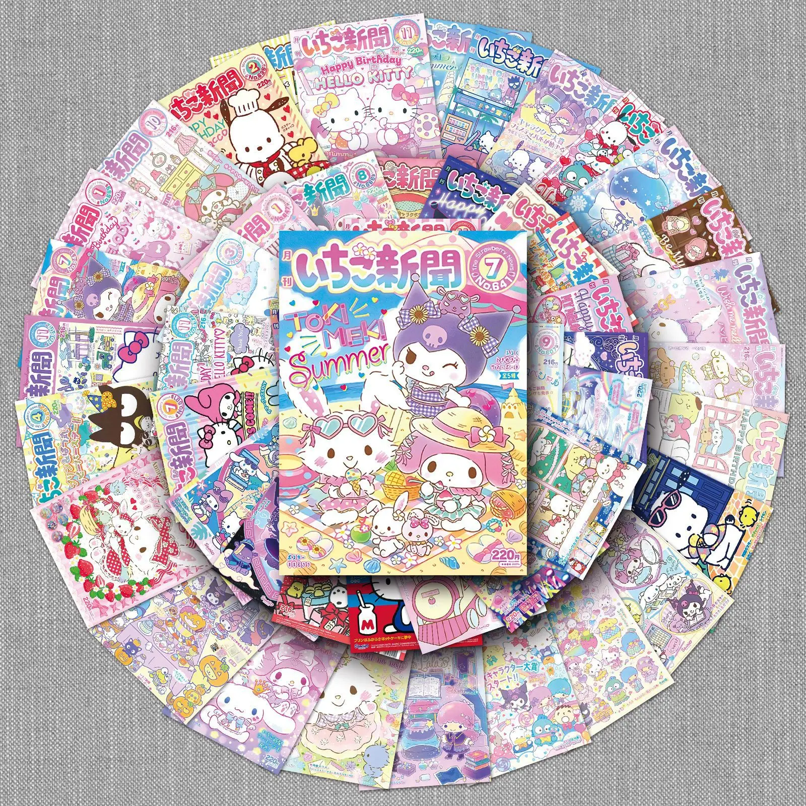 

51pcs Sanrio Poster Graffiti Stickers Small Card Cartoon Cute DIY Decoration Mobile Stationery Creative Adhesive Stickers