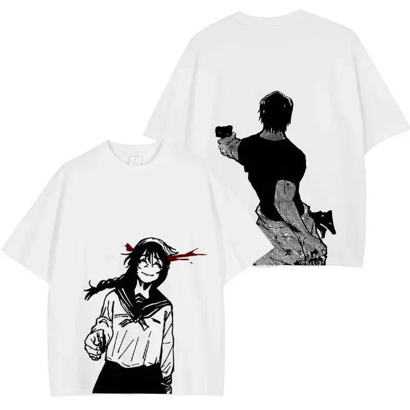 

Japanese Anime Girl Game Men's T-shirt Oversized T-shirt Casual Cotton Daily Four Season T-shirt Women's Clothing Breathable Top