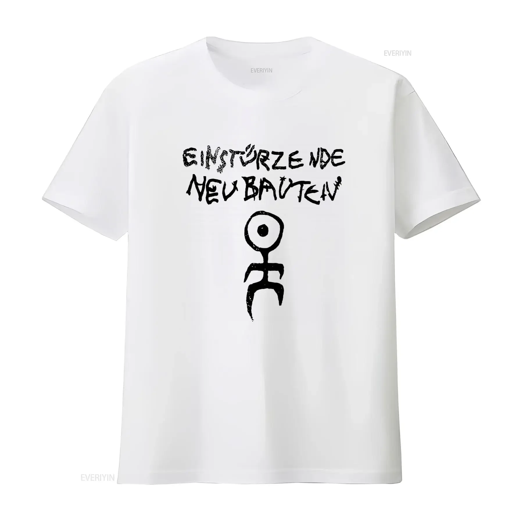 Einsturzende Neubauten Logo T Shirt Unique Punk Rock Design for Fashion Forward Individuals vintage Washed Versatile Slightly
