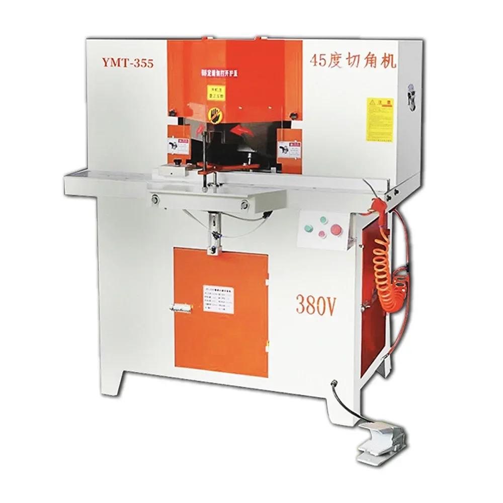 Door And Window Bevel Pneumatic Cutting Machine Woodworking Aluminum Cutting Machine Double Head Hydraulic Angle Saw Machine