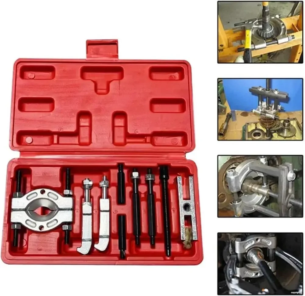 9pcs Car Repair Tool Portable Bearing Splitter Separator Puller Kit High Strength Metal Bearing Removal Tool Set With Box