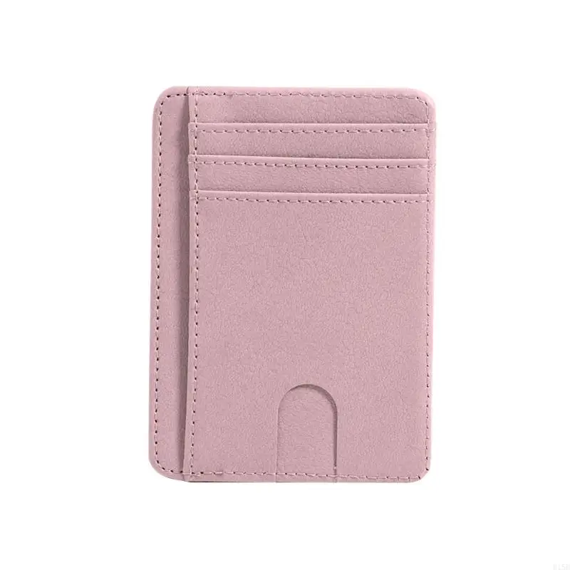 E15B Card Holder Wallet RFID Blocking Business Credit Cards Holders Money for Case PU Leather Purse for Women Men