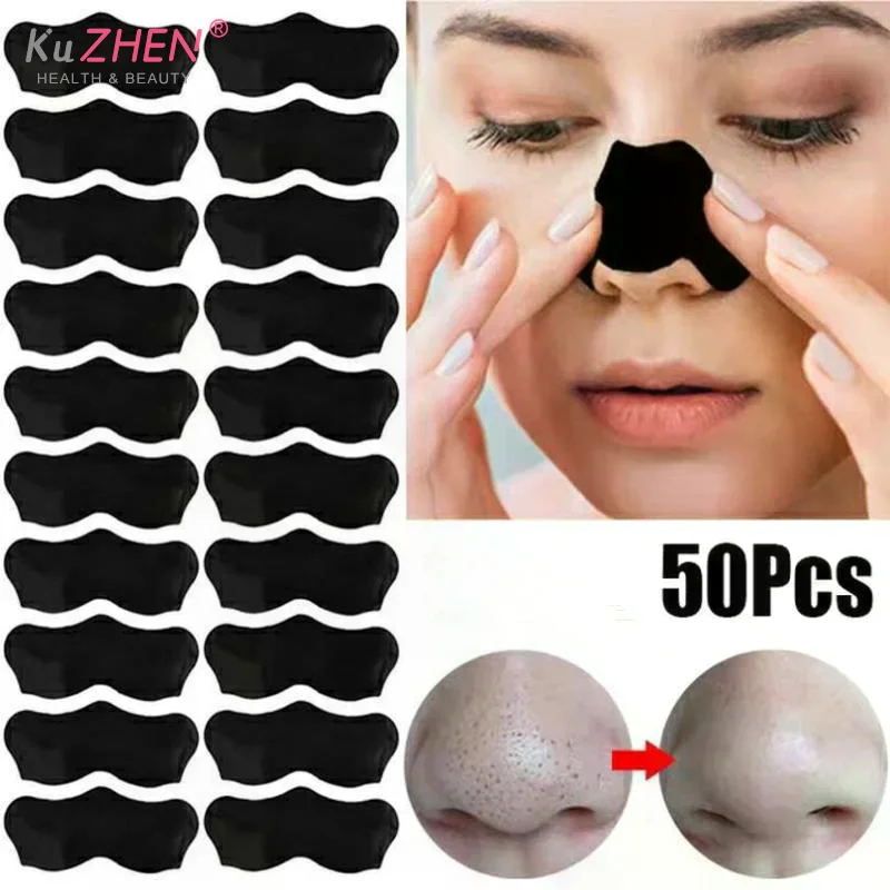 10/20/50Pcs/lot Black Nose Blackhead Remover Mask Shrink Pore  Treatment Sticker Black Dots Strips Nose Deep Cleansing Skin Care