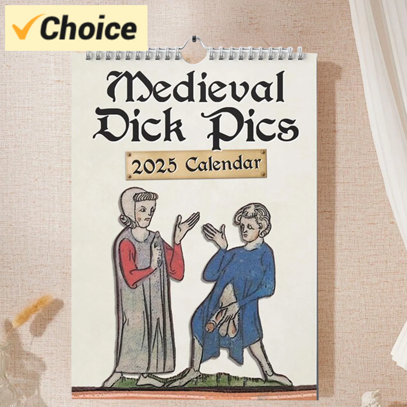 Medieval Dick Pics 2025 Calendar, Funny Penis Rude Calendar With Illustrations, Prank Medieval Dick Wall Calendar, Dick Pics Cal