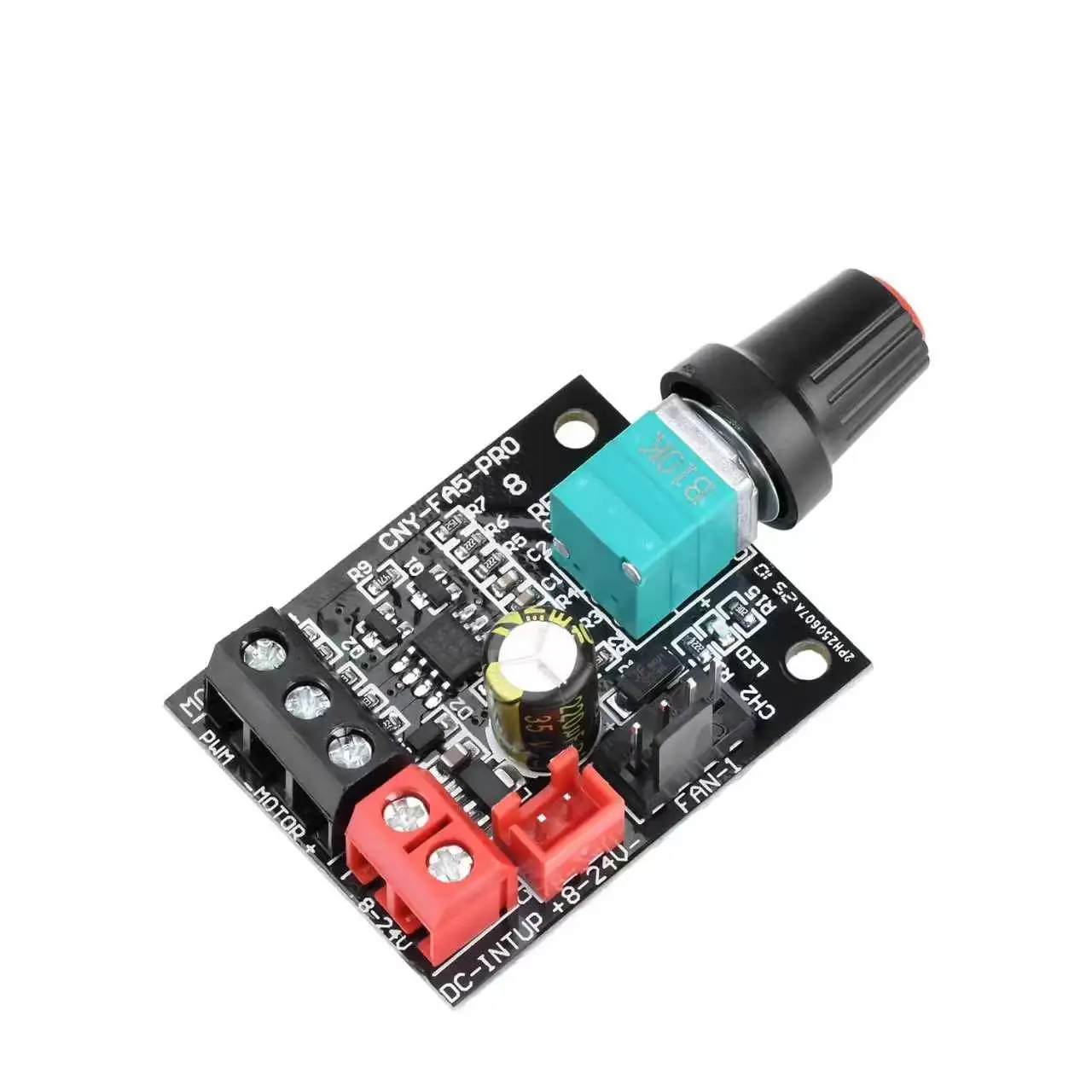 DC 8-24V 5A 4-wire violent fan speed controller DC brushless motor with switch PWM speed controller module