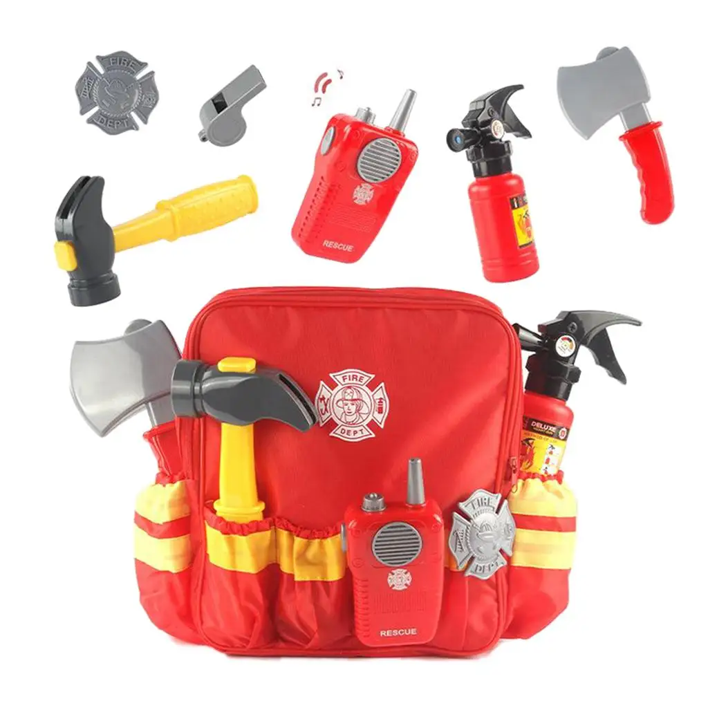 Disfraz de bombero de juguete para niños y niñas, uniforme de bombero Sam, ropa de trabajo