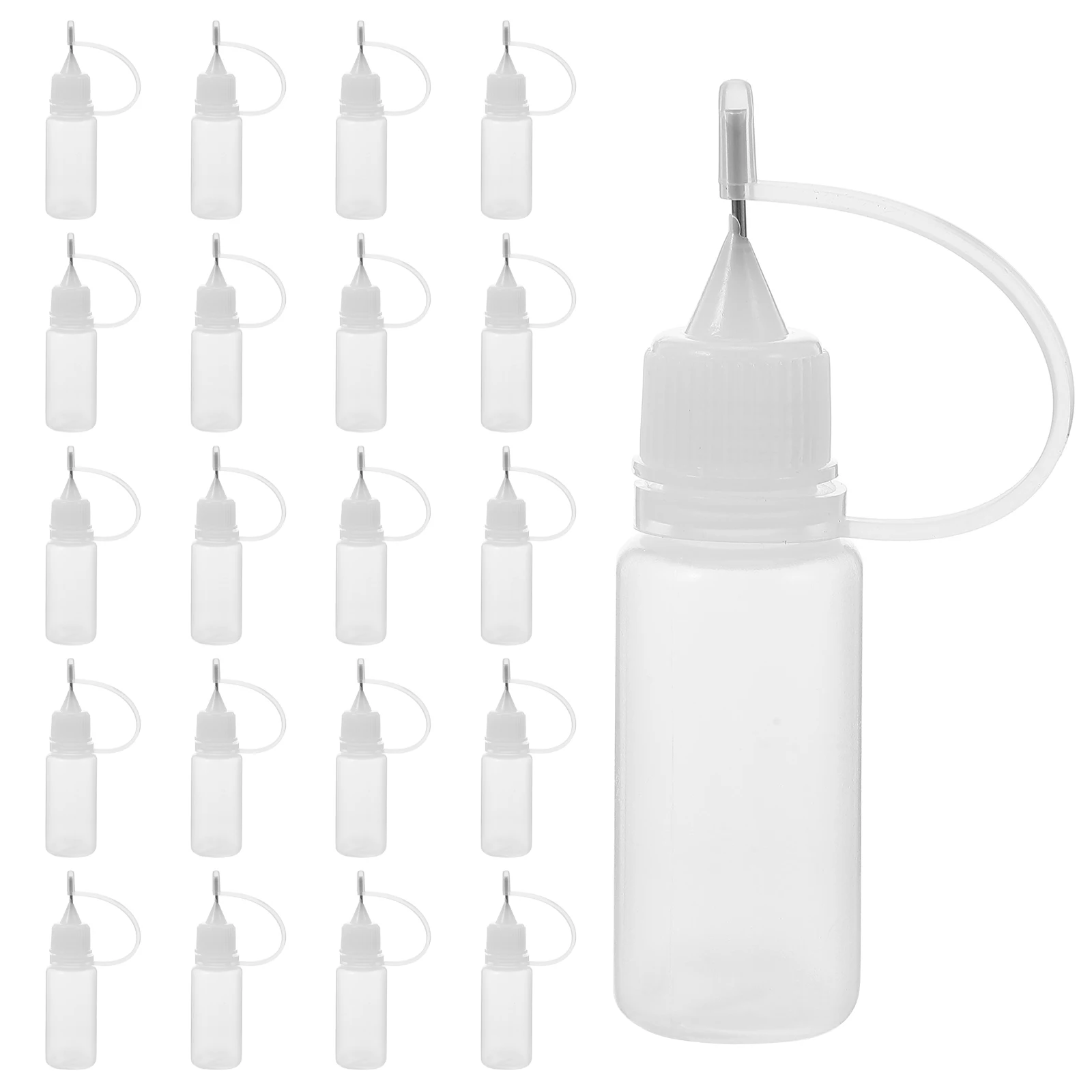 

50 Pcs Laboratory Drop Bottle Squeeze Bottles Glass Empty Plastic Dropper Ink Applicator Needle