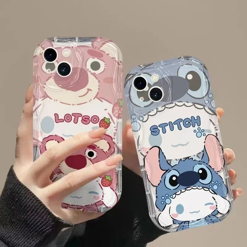 Cinnamoroll Cos Stitch Suitable for IPhone 15 Pro Max Mobile Phone Case 14plus Various Styles Cute Niche Kawaii