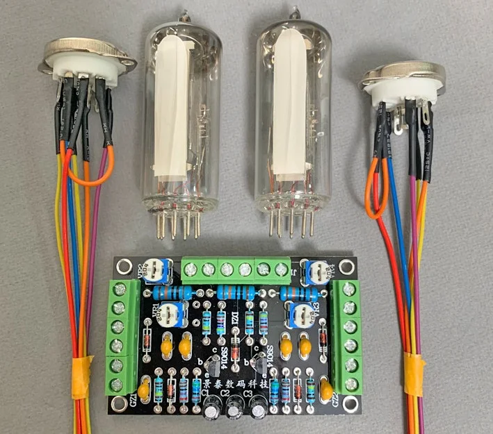 6E2 cat eye tube indicator driver board kit Dual Channel fluorescent level indicator drive amplifier DIY modification