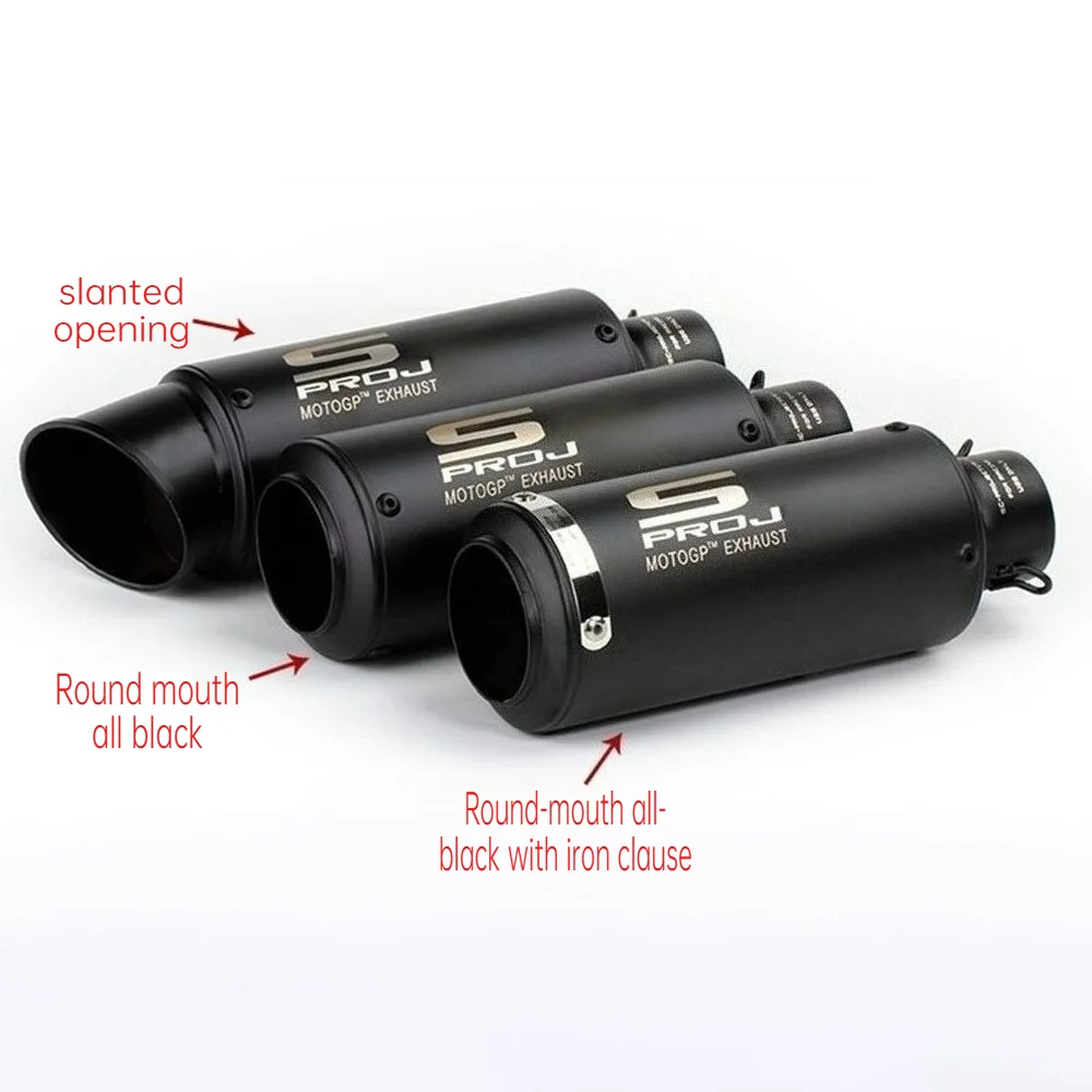 أنبوب عادم SC معدل 51 مم/60 مم لـ R3، GY6، R1، GSX، R125، MT07، Z125، Z250 مع أنبوب عادم DB Killer المعدل
