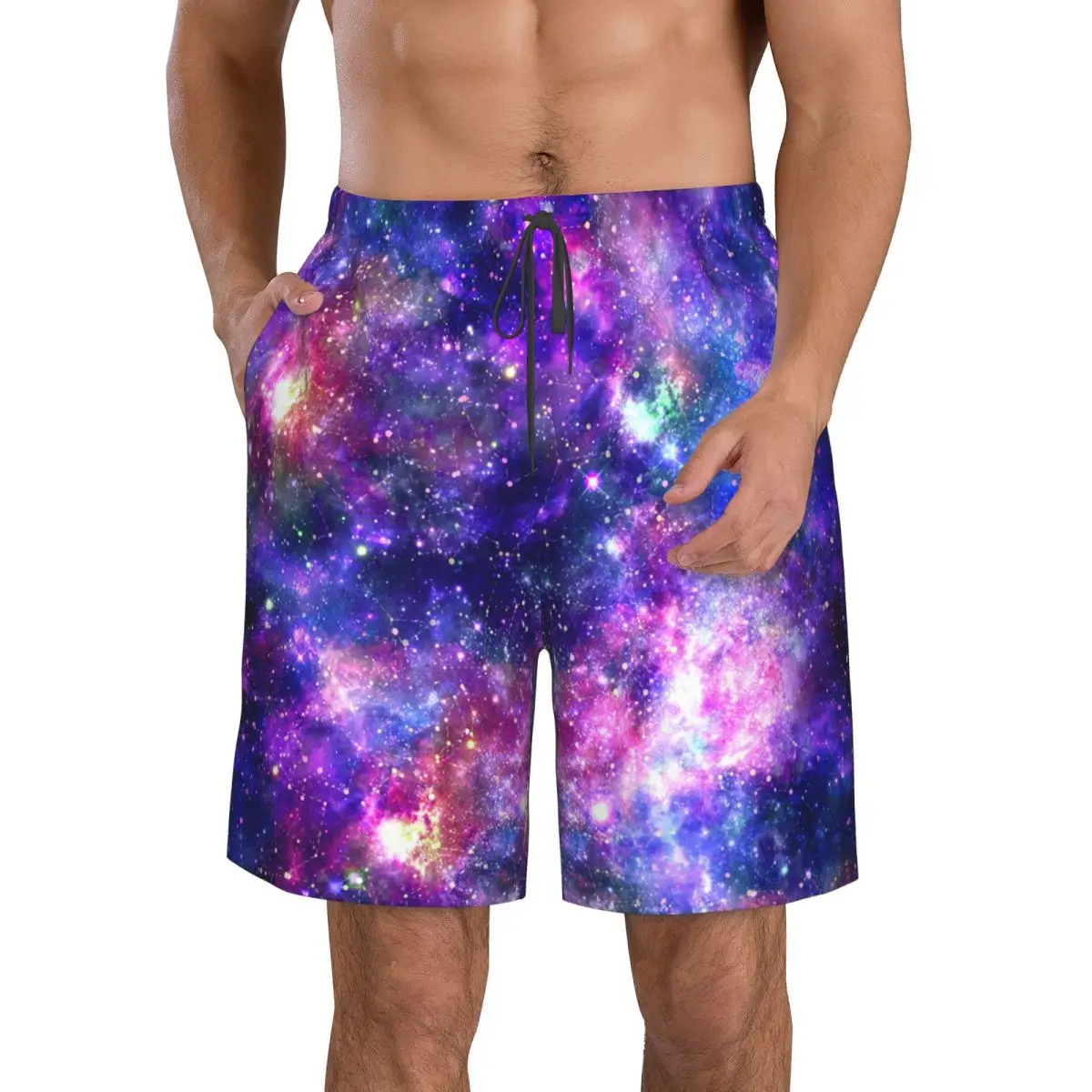 Mens Swimming Shorts Swimwear Galaxy Night Men Trunks Swimsuit Beach Wear Boardshorts