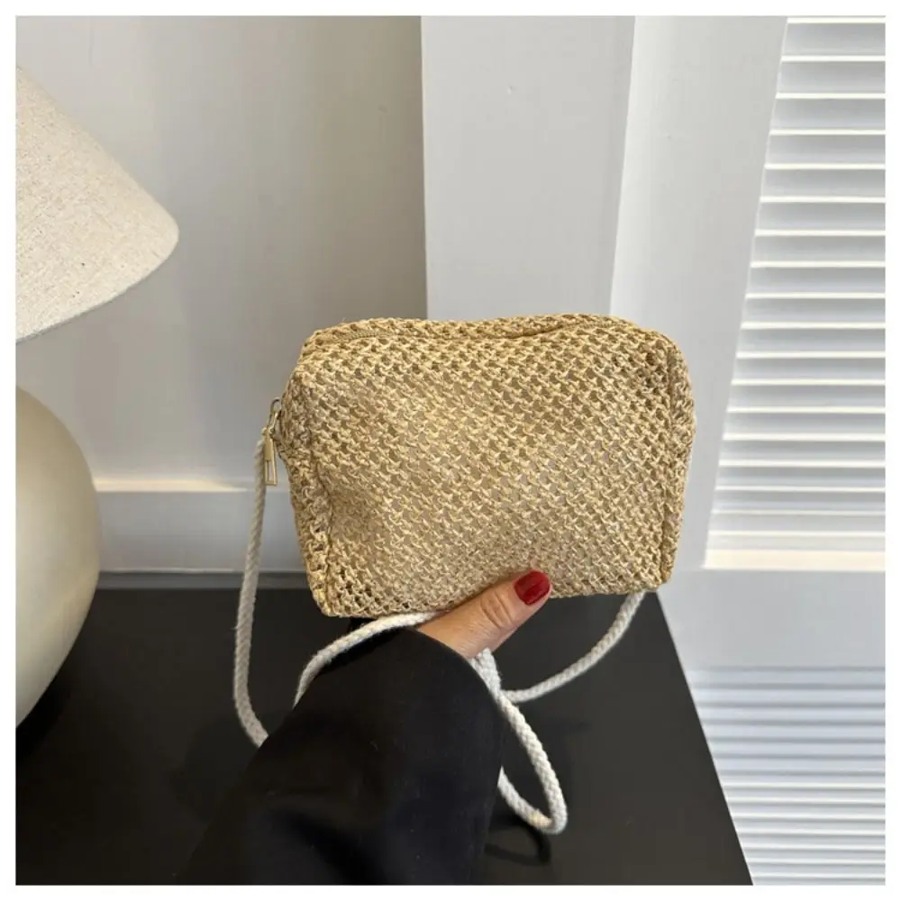 

New Woven Shoulder Bag Straw Mini Beach Bag Handbags Women Girls