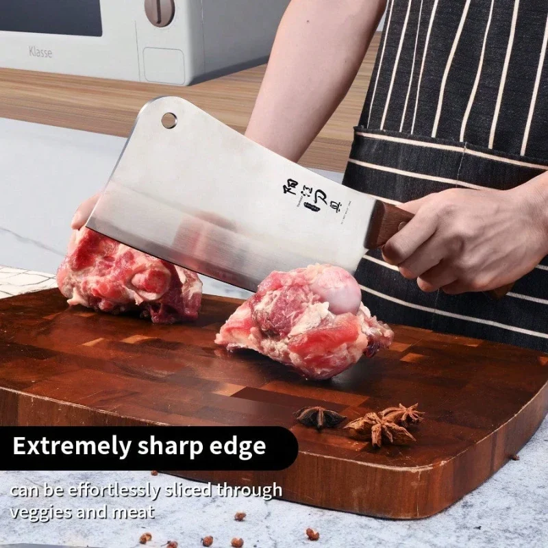 Cuchillo de cocina para el hogar, cuchillo de acero inoxidable, corte afilado de verduras, corte de carne, hueso pequeño, accesorios de cocina