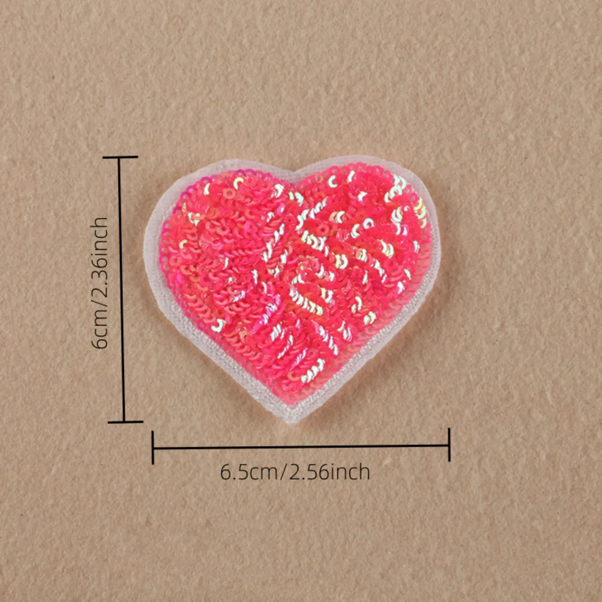 6pcs Star/Heart Sequined Iron On Patches Cute Embroidery Badge Sticker For DIY Clothes Garment Fabric Appliques Sewing Accessory