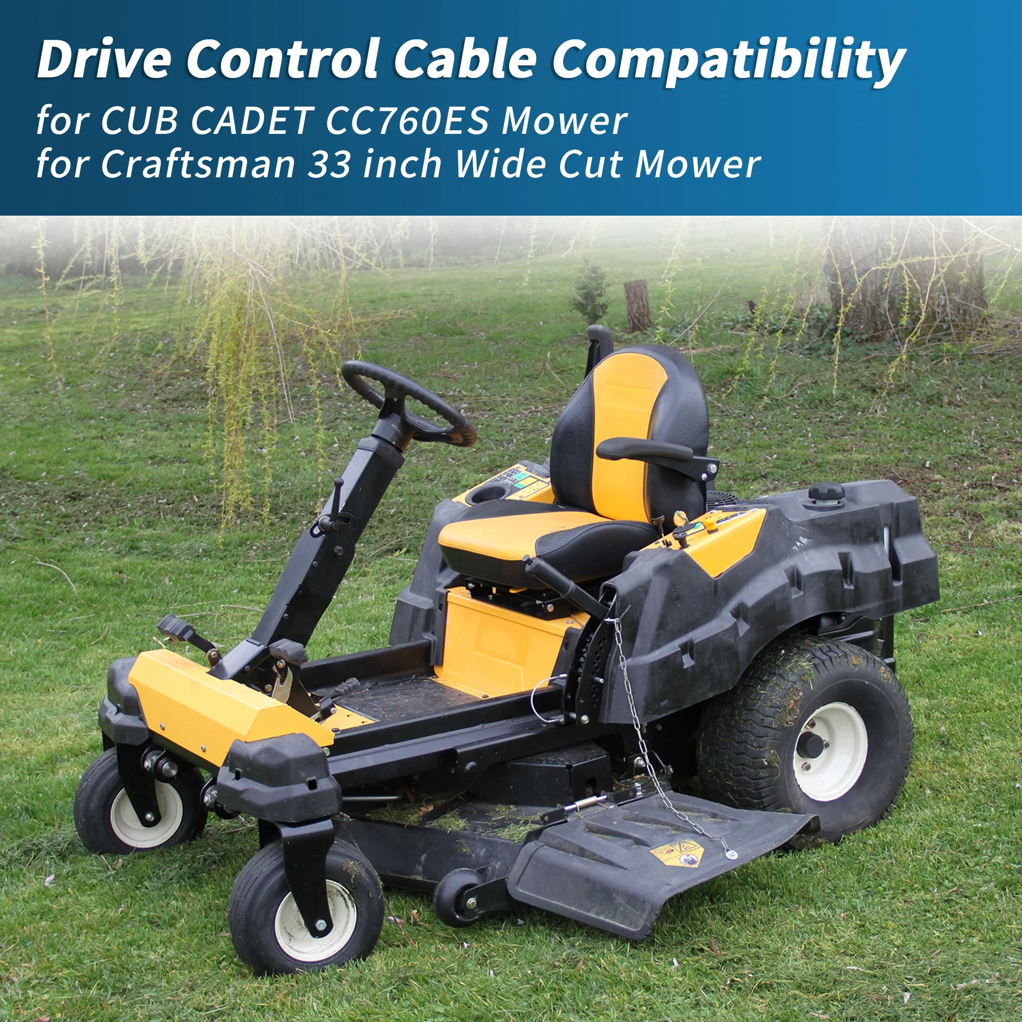 Motoforti No.94604343 Cable de control de accionamiento para CUB CADET CC760ES para cortacésped artesanal