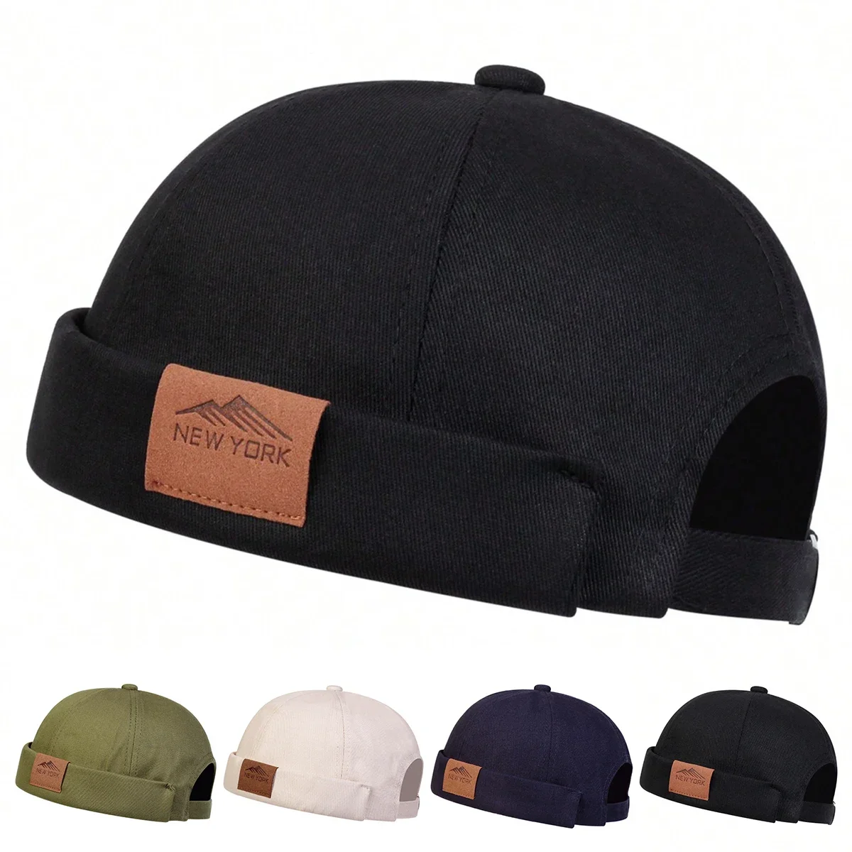 Unisex NEW YORK Mountain Range Label Landlord Caps Frühlings- und Herbst-Melonenhülsenmützen Literarische Hip-Hop-Mütze Malermütze