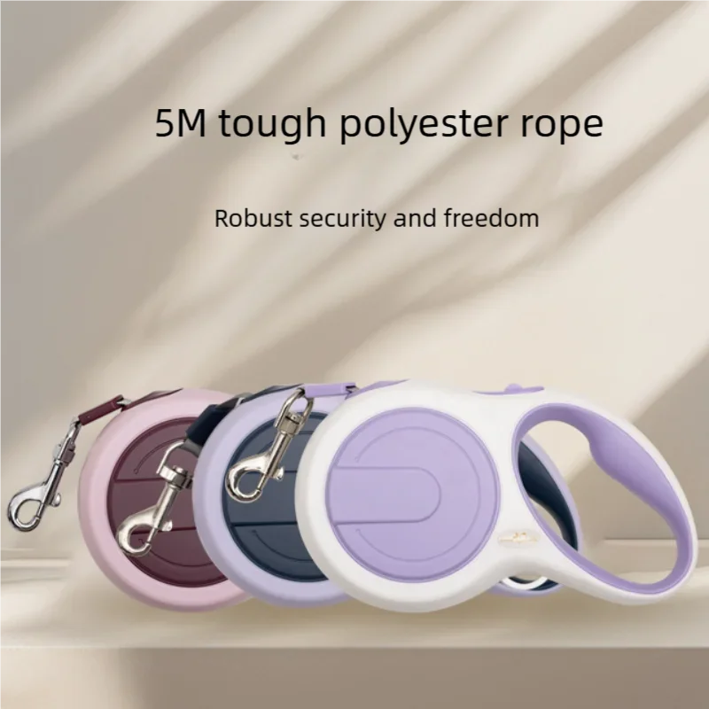 

5 м выдвижной поводок для собак, прочный нейлоновый автоматический ошейник для маленьких, средних и больших собак и кошек, прочный поводок для рулетки для домашних животных