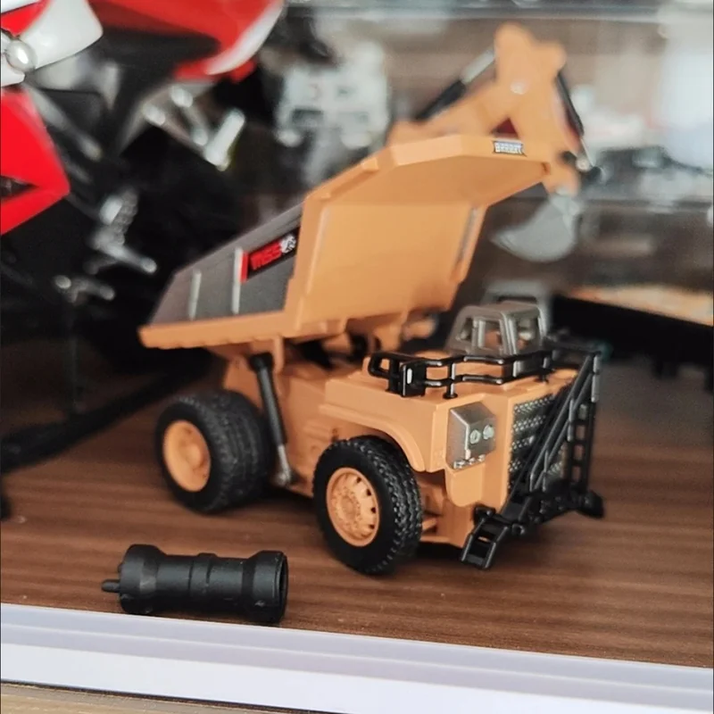 متوفر في المخزون على نطاق كامل حفارة صغيرة قلابة شاحنة 1:64 التحكم عن بعد لودر أطفال بالريموت كنترول رافعة شوكية صغيرة هدية عيد الحب #6
