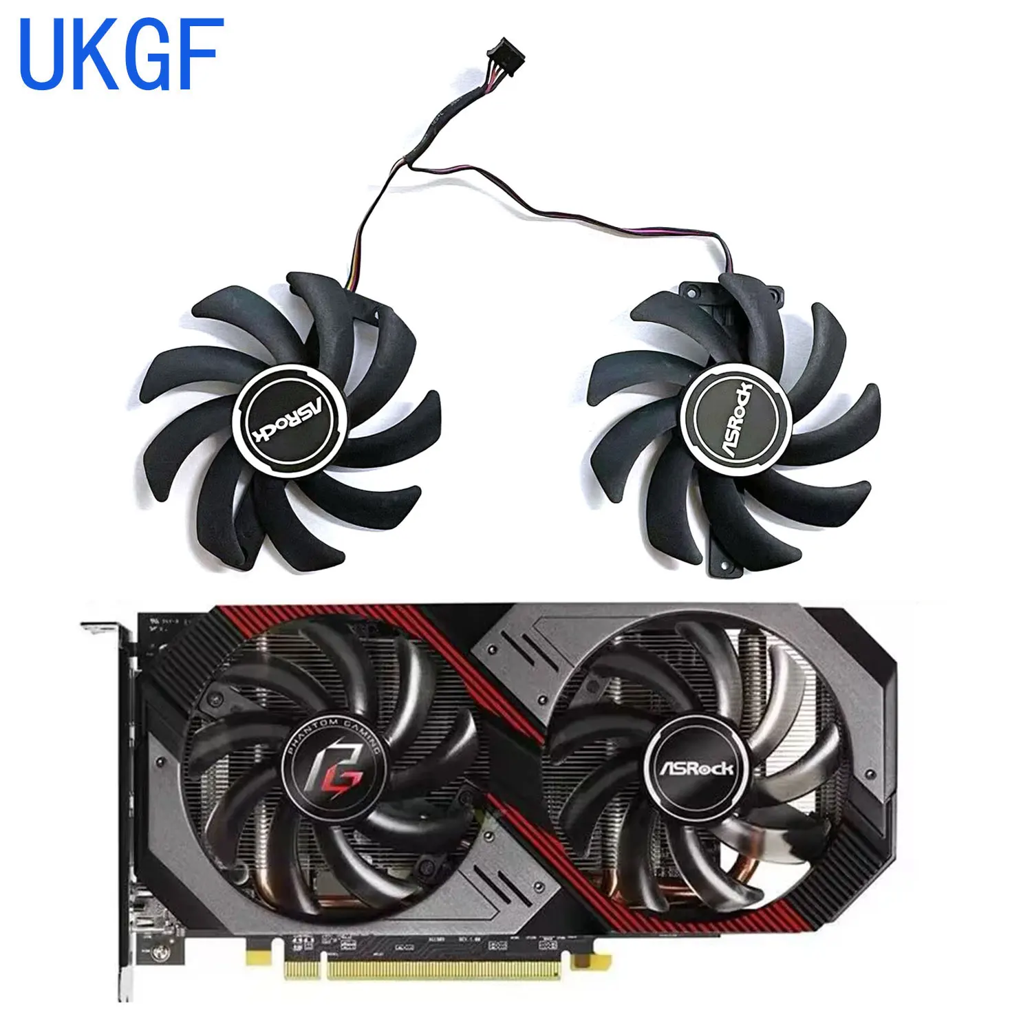 

Brand new 85MM 4PIN PVA080E12R RX5600 CPU fan for ASROCK Radeon RX 5500 5600 XT Phantom gaming graphics card fan