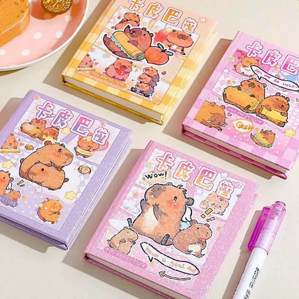 Agenda Organizer Capybara Capybara Notebook Unlined Sparkling A7 Pocket Notes Cute Kawaii Small Notepad Friend