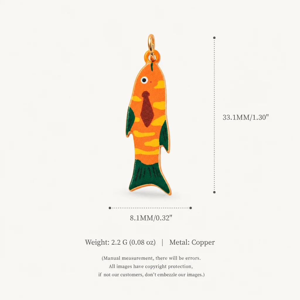 Einfache und beliebte Cartoon-Serie Schal Hund Krawatte Fisch Löwe DIY Anhänger Charms Schmuckherstellung – Detail 5