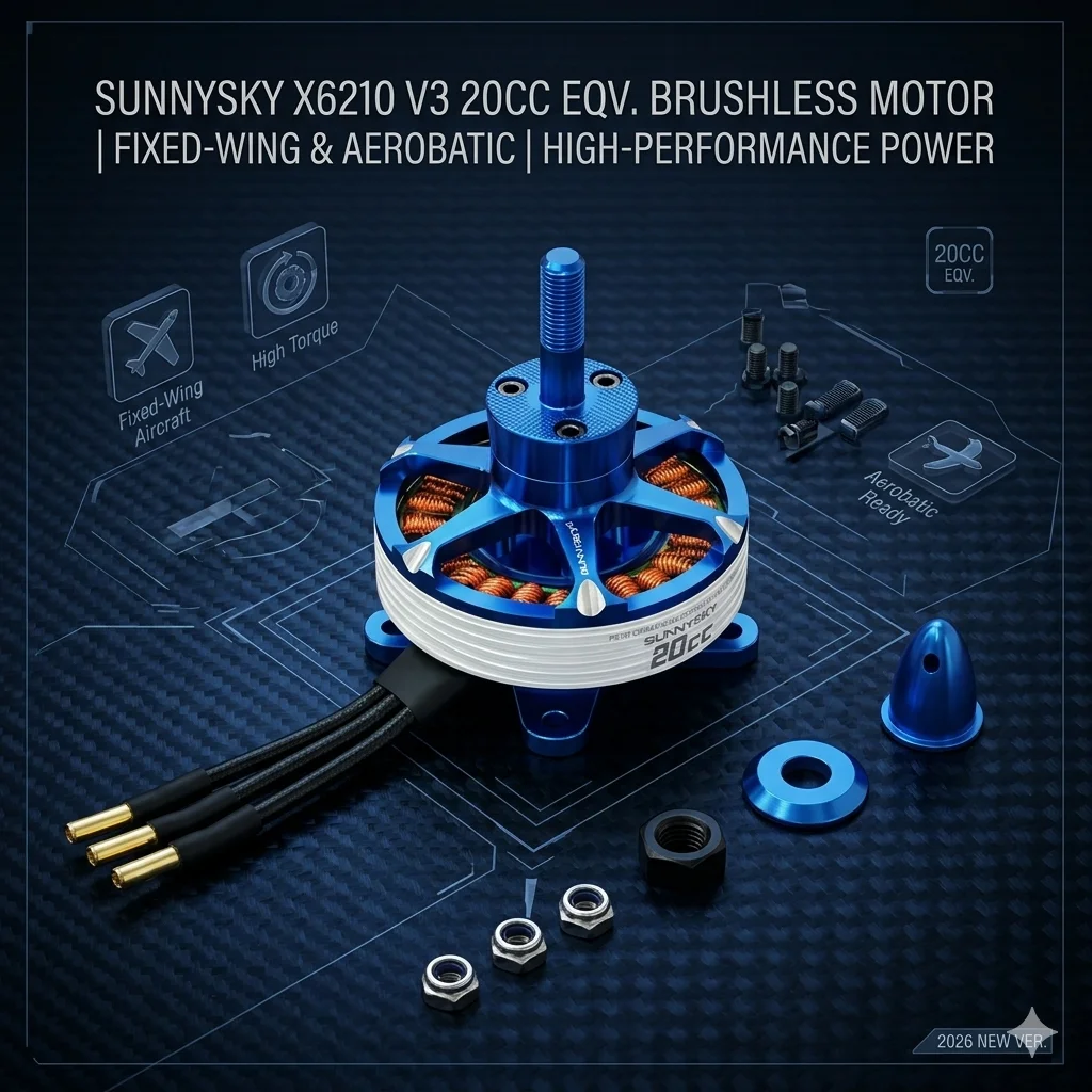 SUNNYSKY X6210 V3 20CC EQV. Heavy Duty Brushless Motor | Optimized Fixed-Wing & Aerobatic High-Performance Power System
