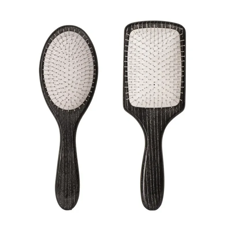 Boar Bristle Air Cushion Comb Wooden Hair Brush Anti-Static Scalp Massage Comb Women Men Wet Dry Hair Hairdresing Hair Care Tool