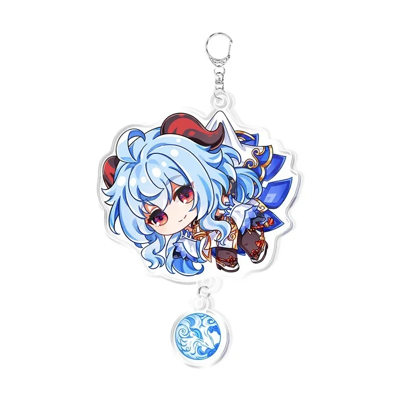 Game Genshin Impact Anime Figure Klee Barbatos Bennett Xiao Key Rings Hot Selling Acrylic Key Chain Model Plate Friend Gift