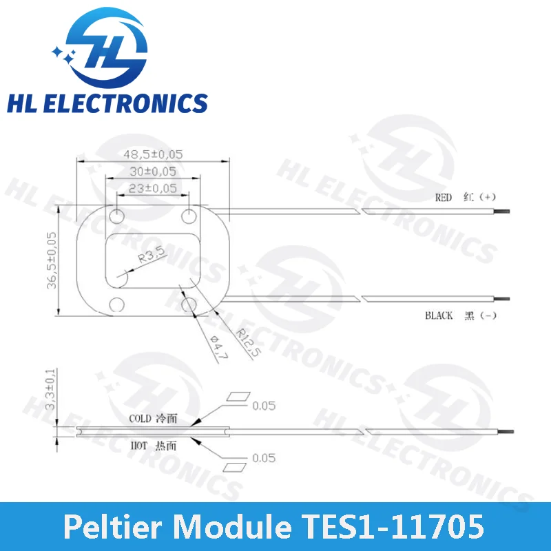 TES1-11705 Cooling Peltier For A-L-M-A Soprano Ice Platinum Diode Laser Handpiece