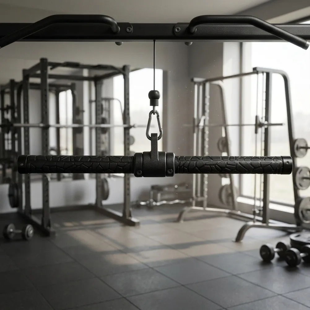 Lat Pulldown Handles 450mm for Cable Machines with Rotating Joint and Stable Load Bearing Capacity for Intense Workouts
