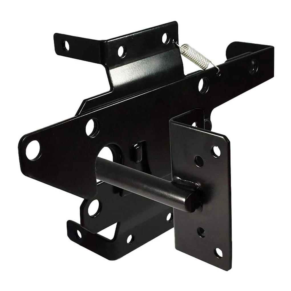 1PC Quick Pin Door Bolt Automatic Latch Gate Lock Post Mount Bolts Heavy Duty Spring Steel Gravity Locking Door