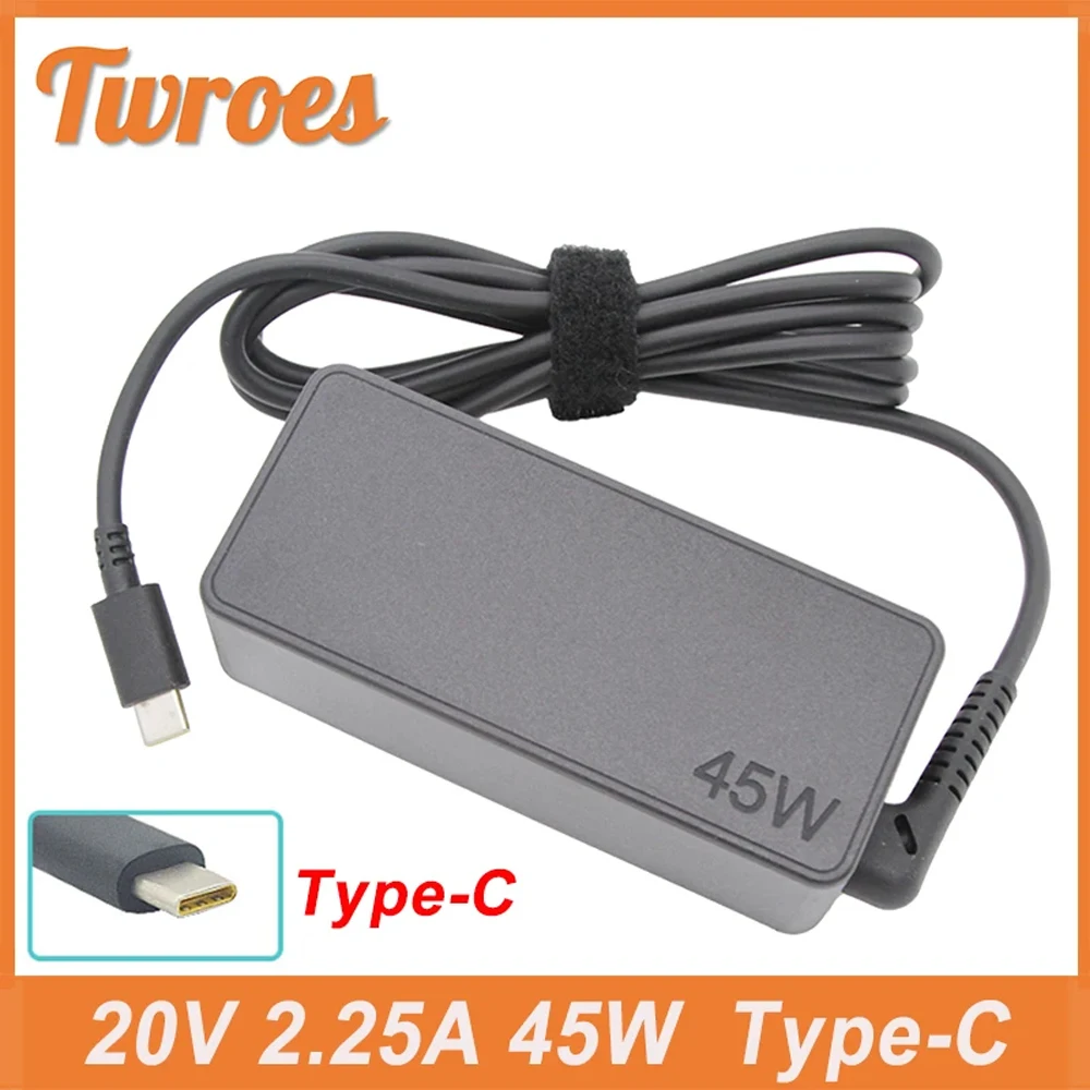 20V 2.25A 45W Type USB C For Lenovo AC Laptop Charger Chromebook C330 00HM666 Series ThinkPad T480 Yoga 720S-13IKB 720S-13ARR