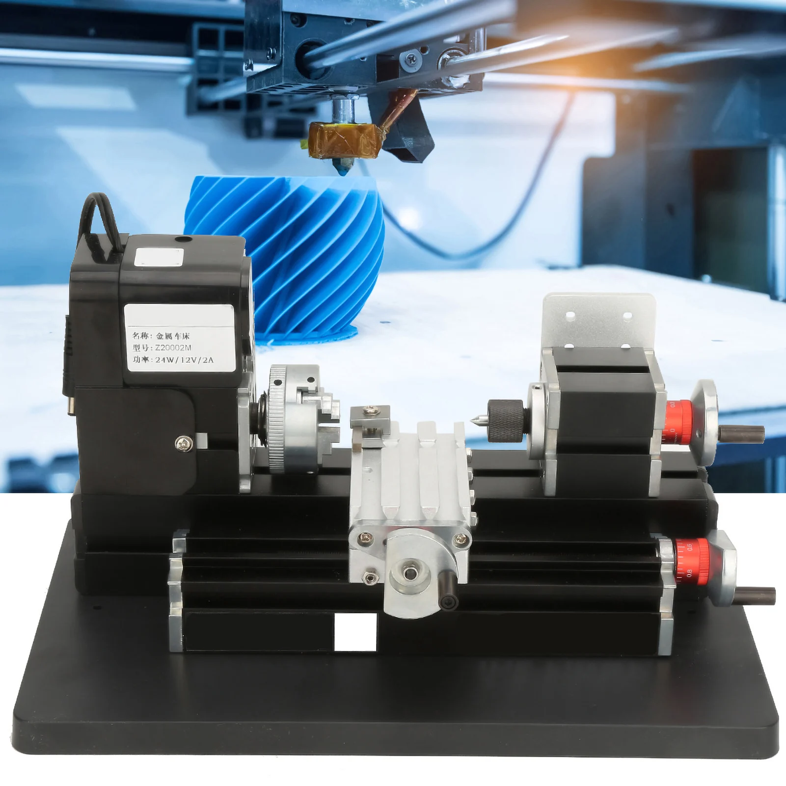 

24W Mini Metal Lathe 20000RPM Motor for Soft Metal Plastic Acrylic US Plug 100-240V Mini Lathe Machine