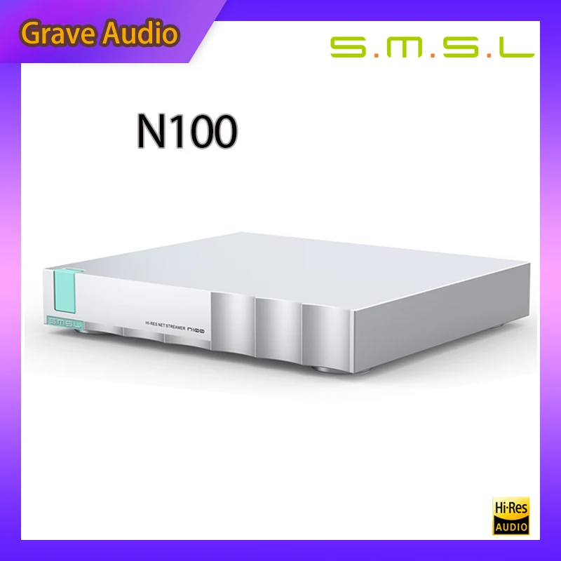 مشغل موازين شبكي عالي الدقة SMSL N100 يدعم اتصال TIDAL Qobuz Airplay DLNA ROON لـ MQA مع مشغل موسيقى بث WI-FI