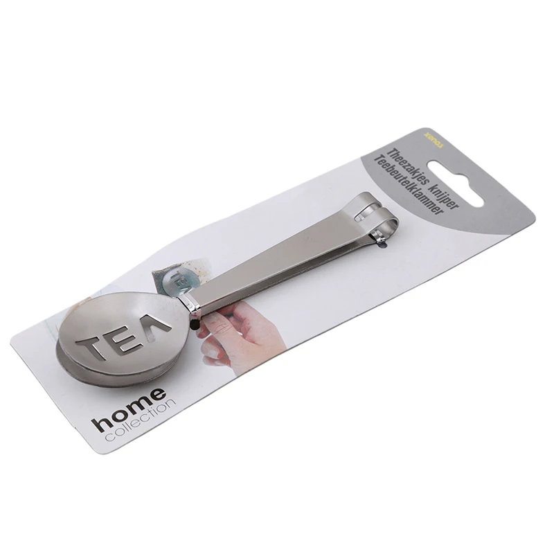Reusable Stainless Steel Tea Bag Tongs Teabag Squeezer Strainer Holder Grip Metal Spoon Mini Sugar Clip Tea Leaf Strainer 