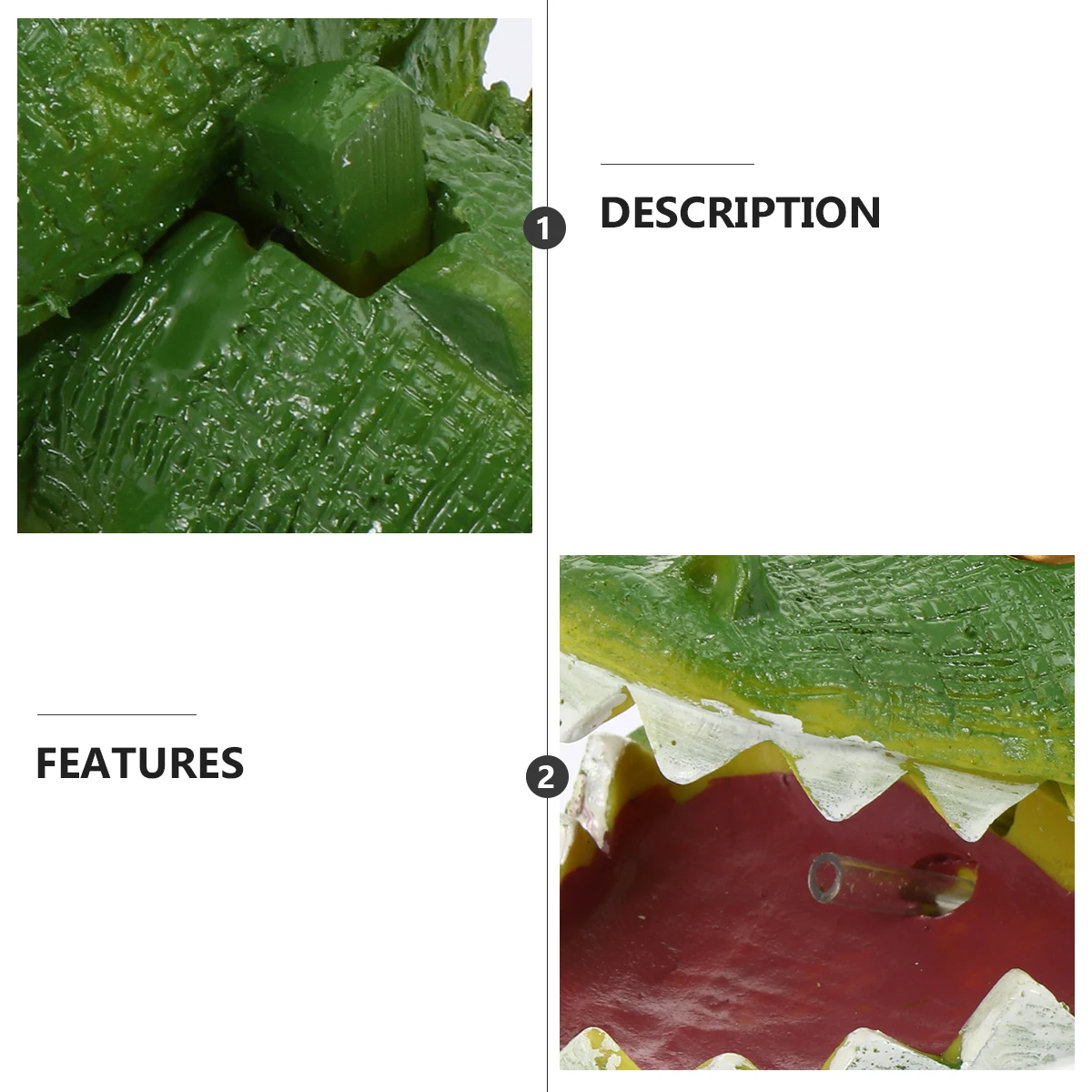 

Creative Crocodile Bubbler for Aquarium Safe Resin Fish Tank Decor with Vivid Colorful Design Alligator Air Bubbler Landscape