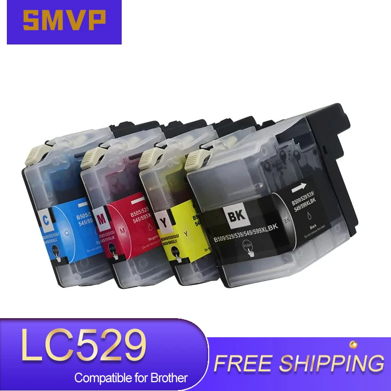 

4pcs Ink cartridge LC529 LC529XL LC525XL for Brother for DCP J100 DCP J105 MFC J200 Compatible Ink cartridge