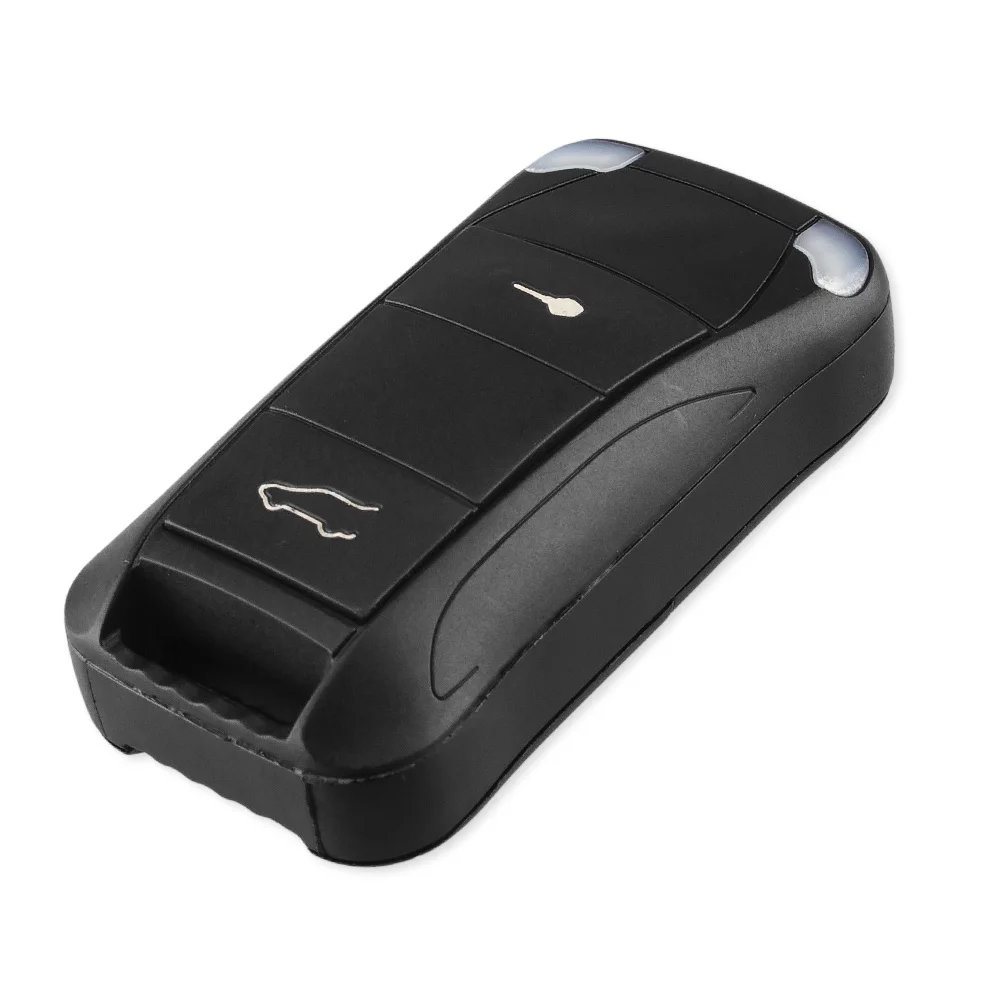 KEYYOU Replacement Shell Remote Flip Folding Car Key Case Fob 2 Buttons For Porsche Cayenne GTS